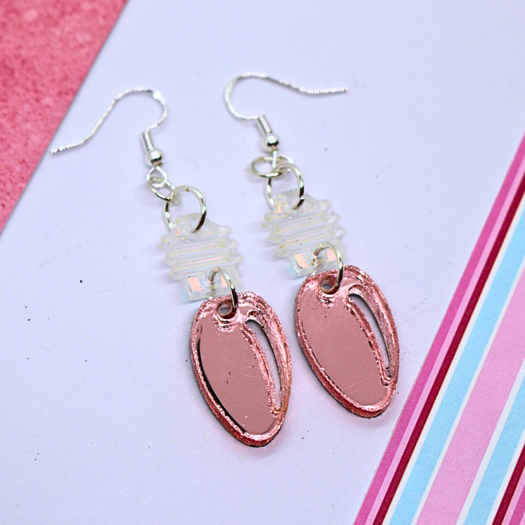 Classic Christmas Light Earrings (Rosey Gold)