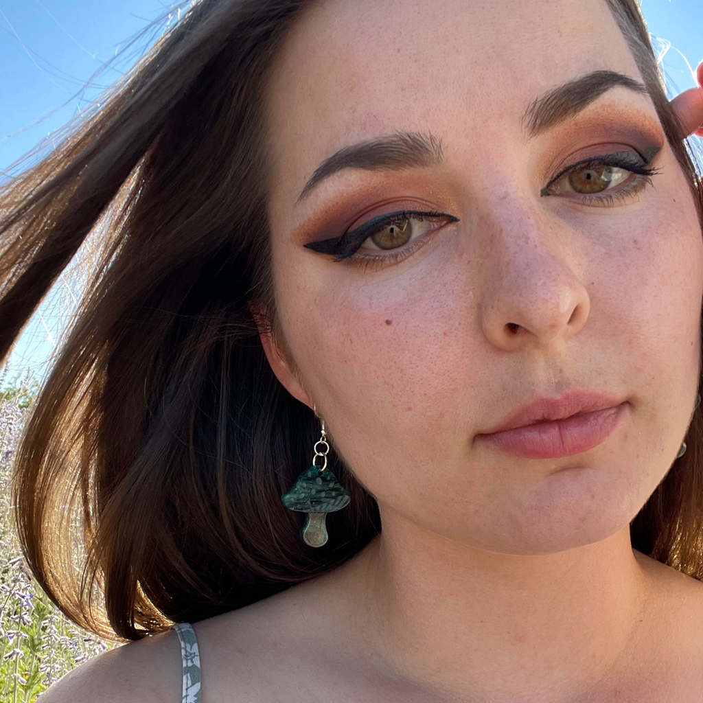 Mushrooms ( Sparkly Mushroom Earrings – Forest Fun Awaits!)
