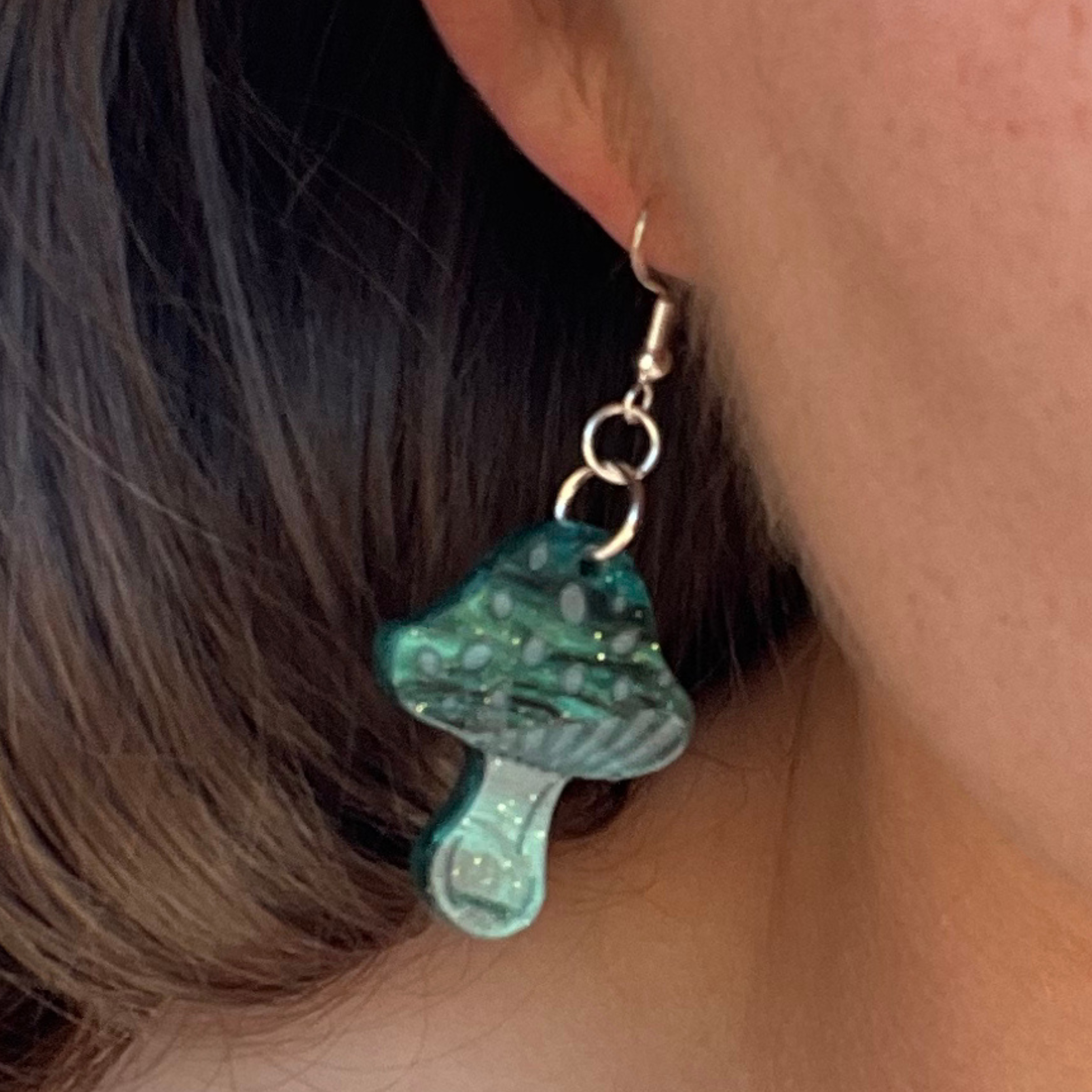 Mushrooms ( Sparkly Mushroom Earrings – Forest Fun Awaits!)