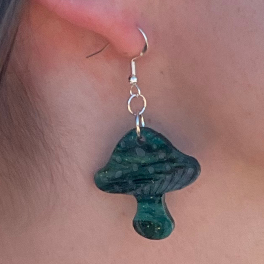 Mushrooms ( Sparkly Mushroom Earrings – Forest Fun Awaits!)