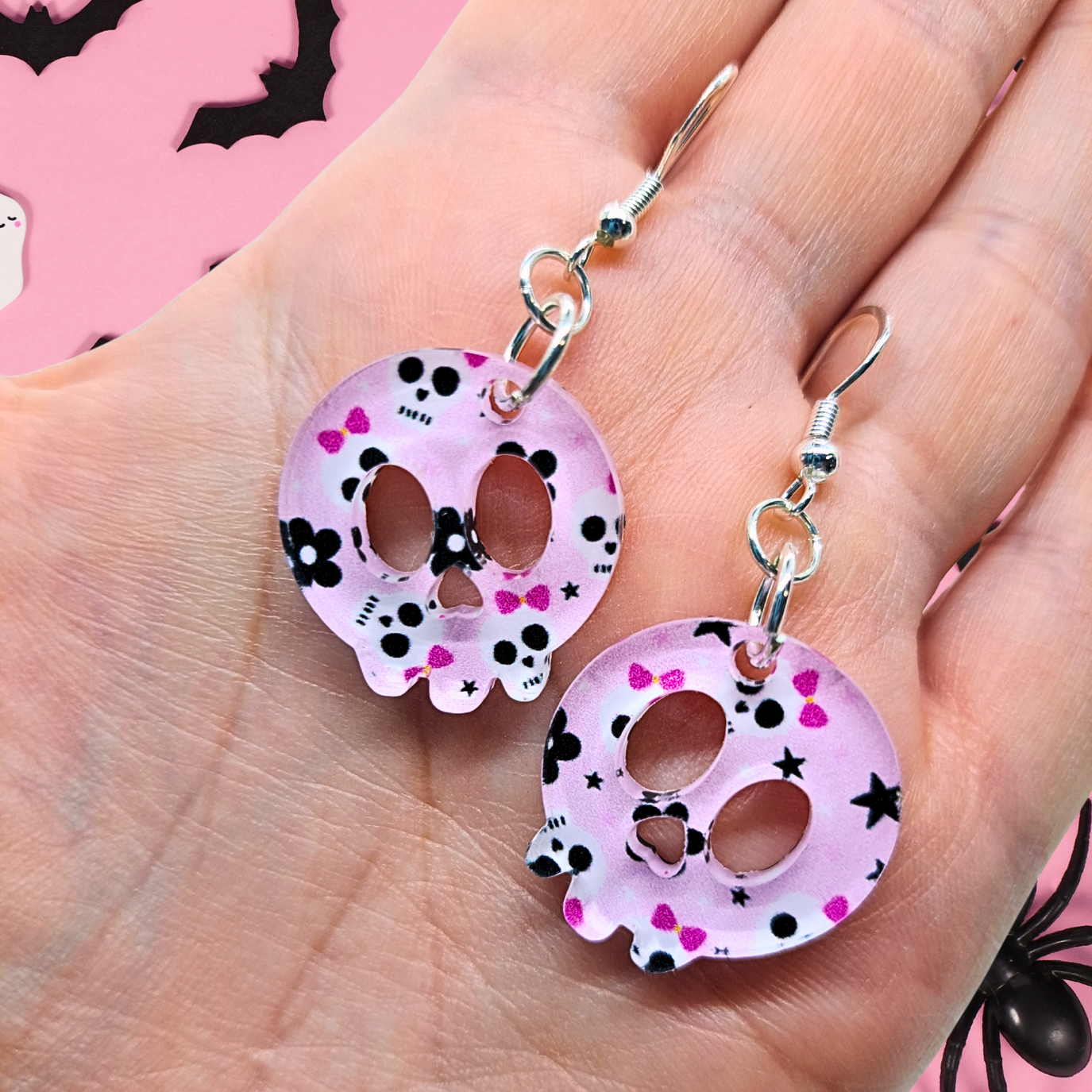 Cute Skull Earrings (Pink Skull Edition💀🌸)