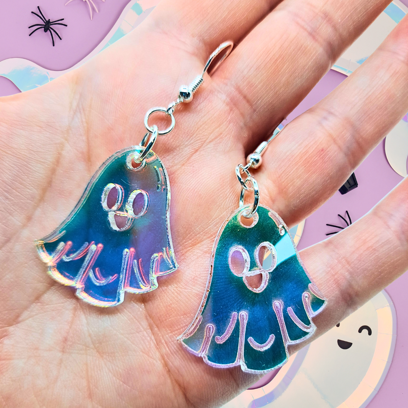 Iridescent Ghostie Ghosts Earrings 👻Spooky-Cute👻