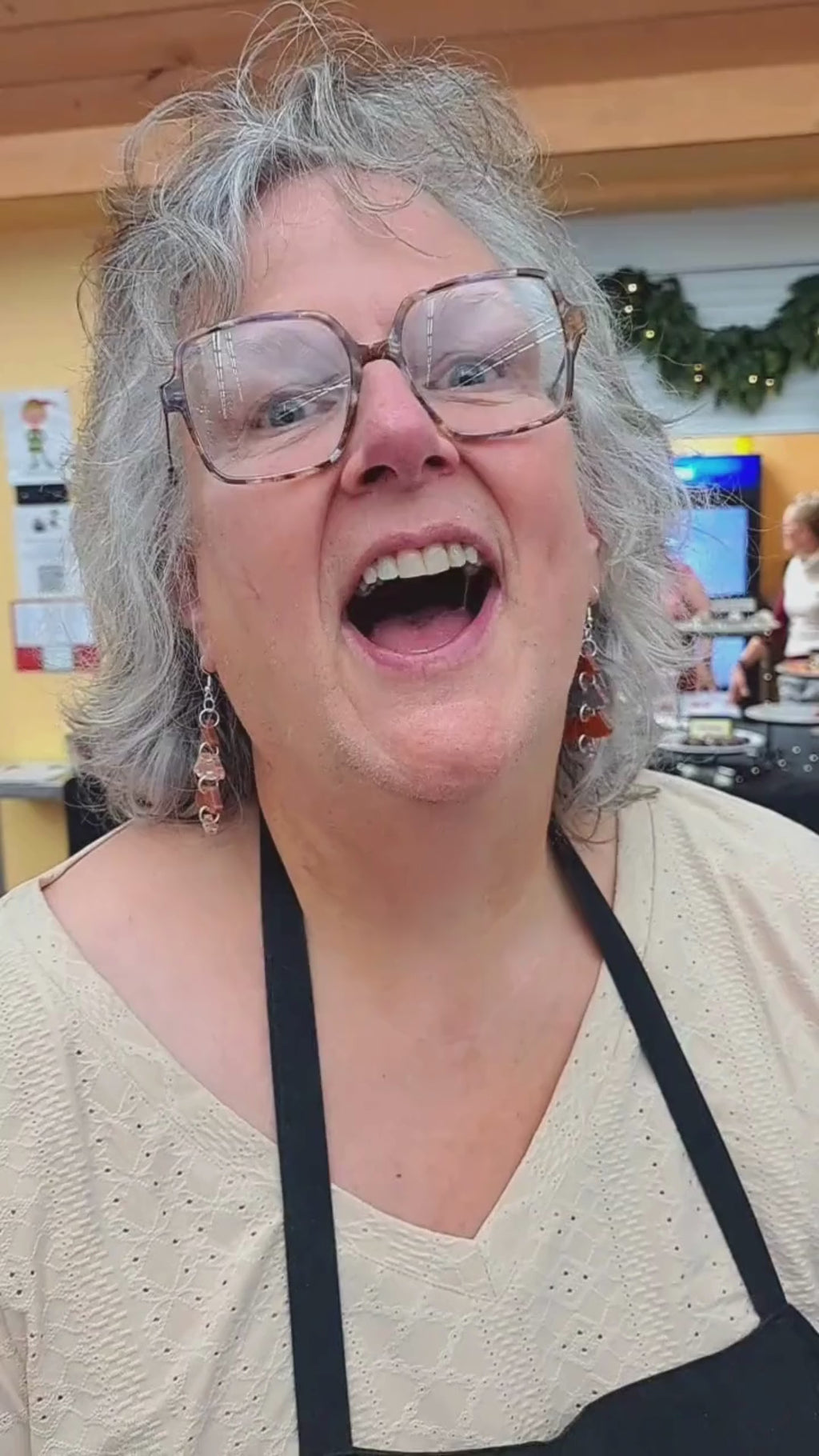 Christmas Tree Earrings (Mirror Green and Glitter Color Block)